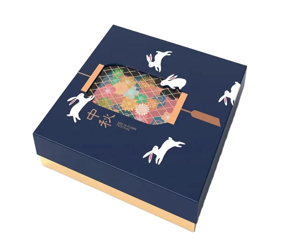 2021 Элегантный Луна торт или бумага для упаковки подарка коробка печати еды, подарочная упаковка оптом по Заводской Цене картон