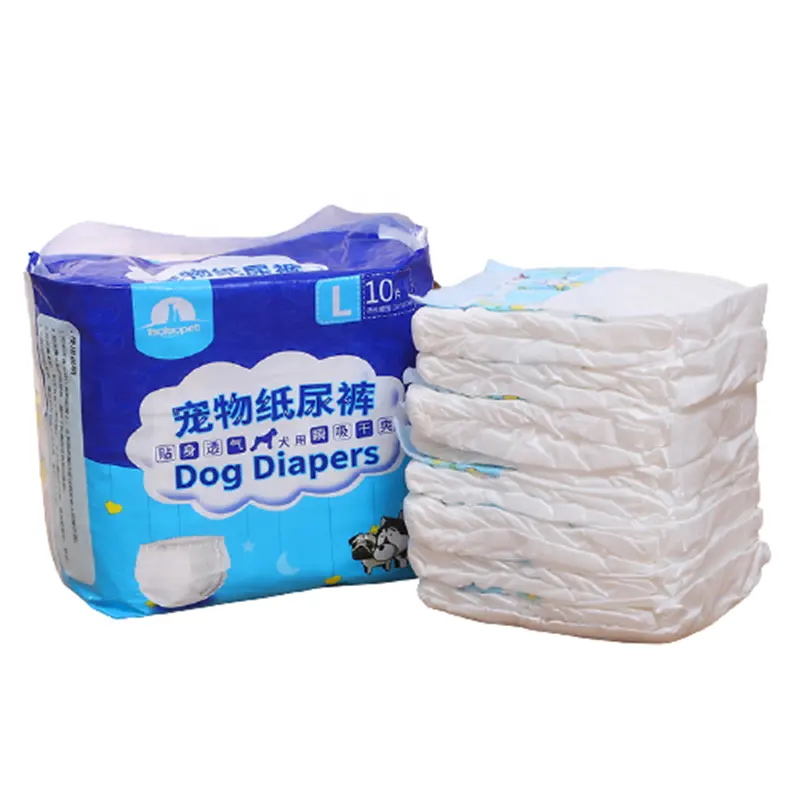 High quality reusable dog diapers female large cute pet diaper cheap absorption label dog disposable diaper