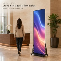 Écran LED d'affichage publicitaire numérique sur pied P2.5 pour intérieur, 1920x1080 (1080P), IP44, 600-800cd/m, panneau d'accueil