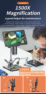 กล้องจุลทรรศน์ดิจิตอลอเนกประสงค์แบบออลอินวัน รุ่นใหม่ เลนส์สามตัว หน้าจอ IPS ความละเอียดสูงขนาด 10.1 นิ้ว สำหรับซ่อมโทรศัพท์มือถือ - Product Image 3