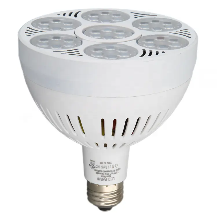 Spot led par 38 ampuller e27 90-265v 277v 50w 55w 4000k 6500k 7000k 8000k 10000k par38 led ışıkları