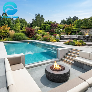 <span class=keywords><strong>Piscina</strong></span> Interrata Rettangolare Grande da Esterno in Vetroresina per Giardino dal Design Moderno per Nuoto Idromassaggio e Divertimento in Famiglia - Product Image 5