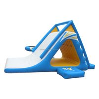 Parc Aquatique Marin Gonflable Flottant, Équipement de Jeu Aquatique Extérieur, Grands Jouets Aquatiques Marins