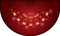 Tapis de table de poker personnalisé pour trois joueurs, qualité casino, 240 cm, 7 couleurs, pour salle de poker VIP de luxe, OEM, marque privée, sur mesure