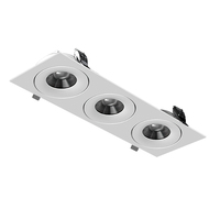 Spot encastré COB moderne en aluminium IP44 rotatif à 360 degrés, orientable, 8W 12W, 3CCT réglable, plafonnier LED pour hôtel