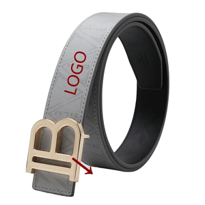 Boucle de ceinture pour homme en cuir PU de haute qualité, design personnalisé, forme en B, alliage - Product Image 1