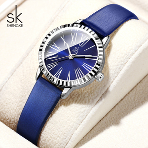 SK Pronto per la Spedizione SINOBI K0223L <span class=keywords><strong>Orologio</strong></span> da <span class=keywords><strong>Donna</strong></span> alla Moda 27mm Quadrante Argento Oro <span class=keywords><strong>Blu</strong></span> Cinturino in Pelle <span class=keywords><strong>Orologio</strong></span> da Polso al Quarzo - Product Image 5