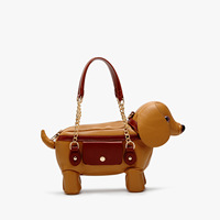 Nouveautés Tendance Sac à Bandoulière Femme Personnalisé Unique Créatif Mignon Chien Cartoon 3D Sac à Main Mode