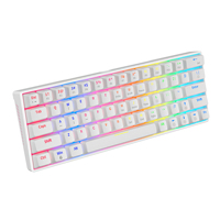 Mini 60% Gaming Keyboard RGB Backlit Compact Keyboard Ergonomic Mechanical Feel Office Mechanical Keyboard for Game