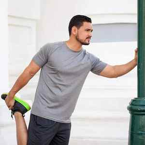 Custom Design Gym Polyester Spandex Cationic Quick Dry Breathable Men Running T-Shirt Sports Round Neck Workout T-Shirts for Men - Product Image 5