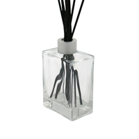 Bouteilles diffuseur en verre sérigraphiées personnalisables, finition holographique arc-en-ciel rouge solide, capacité 160 ml pour l'aromathérapie