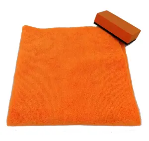 Orange Microfibre Towel 40x40 Car Detailing Microfiber Cleaning Cloth