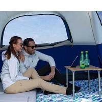 Table de pique-nique pliante moderne et portable en bambou, pratique pour le camping en plein air, table quadruple avec panneau durable