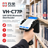 Terminal Pembaca RFID UHF Genggam Vanch VH-C77P Jangkauan Jauh Pembaca RFID UHF Android IOS Scanner untuk Pakaian