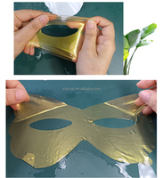 Masques jetables haut de gamme pour les yeux en tissu, à base d'algues et de fibres de Konjac, pour le soin de la peau, fabriqués en usine OEM, avec feuilles régulatrices de sébum