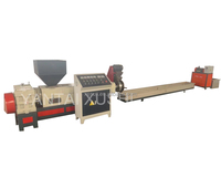 Extrudeuse Granulateur Monophasé Monovis pour Flocons de Plastique Recyclé ABS, PP, PE, LDPE, HDPE, PET avec Moteur et Pompe