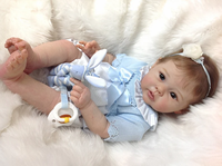 Muñeca de Peluche Reborn Force, Muñeca de Vinilo de Alta Simulación, Cuerpo Completo, Bebé, Alta Calidad, Regalo para Niñas Activas