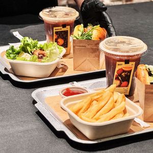 Emballage pour hamburgers et pizzas écologiques résistant à la graisse avec logo personnalisé imprimé Sac en papier kraft pour hamburgers - Product Image 2