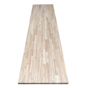 Tablero laminado de madera de caucho premium con unión dentada, cara B, con pegamento F4 Star, alta estabilidad para proyectos de muebles y carpintería. - Product Image 1