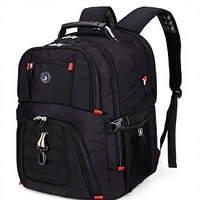 SHRRADOO Sac à dos extra large en jean pour ordinateur portable |   Convient aux ordinateurs portables de 17 pouces, avec cadenas à combinaison, approuvé pour les voyages d'affaires, le travail et l'école.