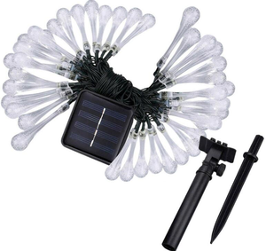 Guirnalda <span class=keywords><strong>LED</strong></span> <span class=keywords><strong>solar</strong></span> con forma de gota de agua, guirnalda de luces de Navidad para exteriores, vacaciones, boda, fiesta de Navidad, decoración de eventos para el hogar - Product Image 3