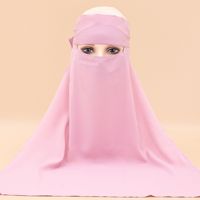 Niqab musulman saoudien arabe élégant, hijab couvrant tout le visage, tissu Nida, voile islamique, niqabs pour femme