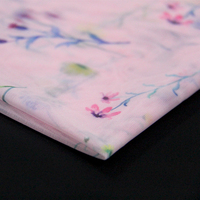 Tissu imprimé floral 100 % polyester écologique et organique, léger et transparent, idéal pour les robes de filles, les mariages et les rideaux.