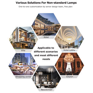 Creative Hotel Lobby Villa Banquet Hall Engineering Crystal Custom Lamp Decoration Spiral Glass Leaf Accessories - Product Image 6