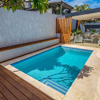Piscine en fibre de verre enterrée sur mesure de 4,5 m, fabriquée en Chine, pour projets extérieurs de jardins et de villas