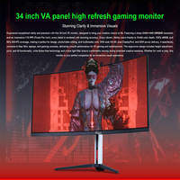 Moniteur 34 pouces 3440 x 1440 pour suite de montage vidéo, 144 Hz, panneau VA incurvé 1500R, 1 ms, 99 % sRGB, écran de studio ultra-large
