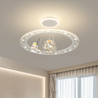 Espace créatif astronaute chambre d'enfant lustre plafonnier macaron chambre parent-enfant pleine d'étoiles pendentif bleu clair
