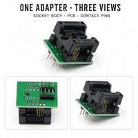 Adaptor Soket Uji IC OP8 ke DIP8 150mil Konverter PCB Soket Ganda dengan Kontak Pegas Emas untuk Layanan Pemrograman