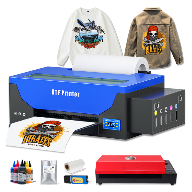 Single Head A3 Sublimation Transfer DTF Printer Direct to Film Printer R1390/L1800 Digital Inkjet Small Desktop A3 DTF Printer