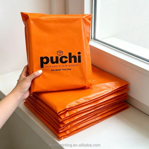 Sac d'expédition express auto-adhésif <span class=keywords><strong>orange</strong></span> avec logo personnalisé pour vêtements de sport, t-shirts, sac d'expédition express en polyéthylène - Product Image 2