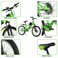 Vélo VTT Enfant 20 Pouces Monovitesse avec Amortisseur et Frein à Disque pour Enfants de 7 à 15 Ans - Vente en Gros