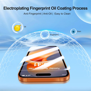 Trong suốt 2.5D lớn ARC Tempered Glass phim HD không biên giới điện thoại di động bảo vệ màn hình Trung Quốc cho Iphone 17 16 15 Pro Max & 17 không khí - Product Image 3