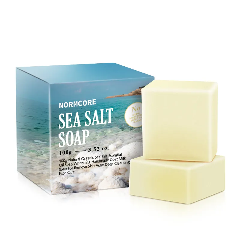 GRS Certified Recycled Factory Wholesale Removal Pimple Pore Acne Treatment Goat Milk Moisturizing Glycerin Soap Base Whitening Sea Salt Soap