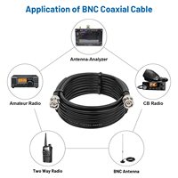BNC mâle à BNC mâle câble coaxial 50Ohm RG58 RF câble coaxial Ultra faible perte Pigtail Jumper Wifi antenne Extender câble RF