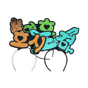 عصابات رأس مصنوعة يدويًا من كلوريد البولي فينيل بألوان وأنماط جديدة من Kpop بتصميم حفلات موسيقية وفواكه حيوانية للفن والتجميع - Product Image 2