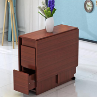 Table à manger pliante, petite table rectangulaire pliante pour la maison, table à manger simple pliable et rétractable