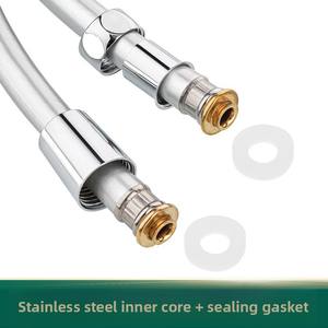 Tuyau de douche <span class=keywords><strong>flexible</strong></span> en PVC argenté de haute qualité au design moderne, matériau en PVC <span class=keywords><strong>pour</strong></span> salle de bain, douche à main, bidet - Product Image 3