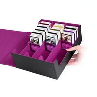 Boîte de rangement pour cartes à jouer en matériau PU personnalisé pour le stockage de cartes à collectionner et le plateau de jeu pour Tarot MTG Poke Mons TCG Yugioh