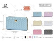 Portafoglio piccolo da donna in PU con chiusura a cerniera singola, stile minimalista - Product Image 1