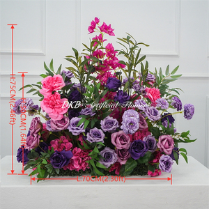 DKB Best Selling <b>Wedding</b> Flowers Arrangement Artificial Silk Flower Runner Flower Row for <b>Wedding</b> Decor - Product Image 2