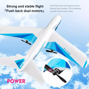 Avión Planeador Eléctrico con Control Remoto G2 2.4G, Modelo de Avión de Ala Fija de 2 Canales, Avión RC de Espuma Anticaídas con Luz LED - Product Image 3