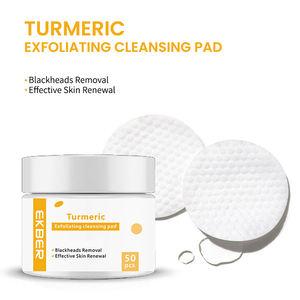 Tampons nettoyants pour le visage en marque privée, anti-acné, acide kojique, curcuma, tapis nettoyants pour le visage, coton cosmétique - Product Image 2