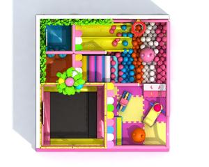 Vente directe d'usine Jardin Thème Naughty Castle Jeux pour enfants Équipement de jeu intérieur Aire de jeux intérieure pour enfants avec piscine <span class=keywords><strong>à</strong></span> balles - Product Image 5