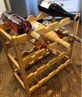 Casier à vin en bambou bouteilles de vin support de stockage de bouteilles armoire à vin en bambou