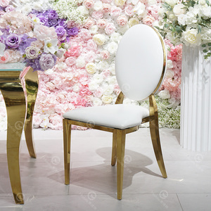 Modernas Sillas de Acero Inoxidable Apilables para Hotel con Respaldo Ovalado, Muebles para Eventos <span class=keywords><strong>y</strong></span> Comedor para Salones, <span class=keywords><strong>Banquetes</strong></span>, <span class=keywords><strong>Bodas</strong></span> <span class=keywords><strong>y</strong></span> Bares - Product Image 3