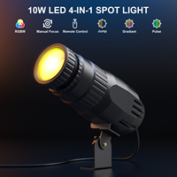 Mini 10W RGBW 4 en 1 Pinspot Lumière Télécommandée Faisceau Pin Spot Light pour Disco Party Bar Club Show Projecteur De Mariage